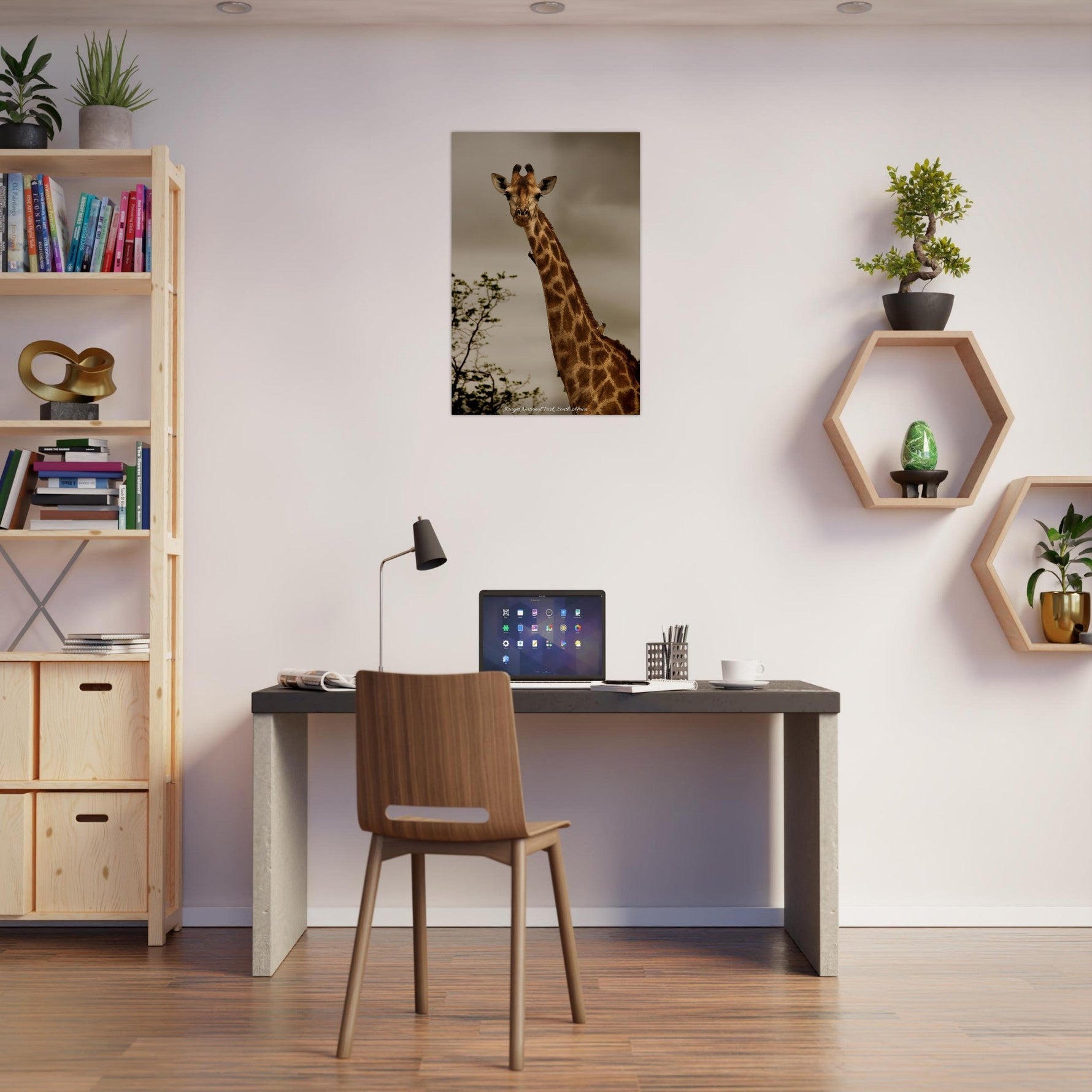 OPTIMIZE_BACKUP_PRODUCT_Birds Perched on Giraffe wall art. Nature Photo Prints by Picture This