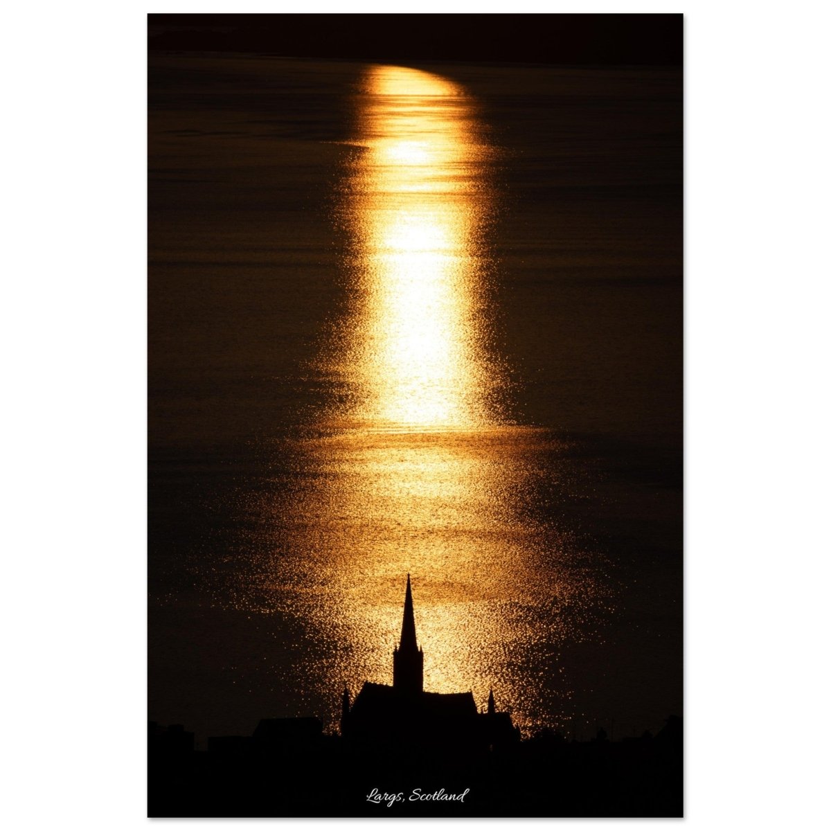 20x30 cm / 8x12″ Larg's Church at Sunset by Picture This