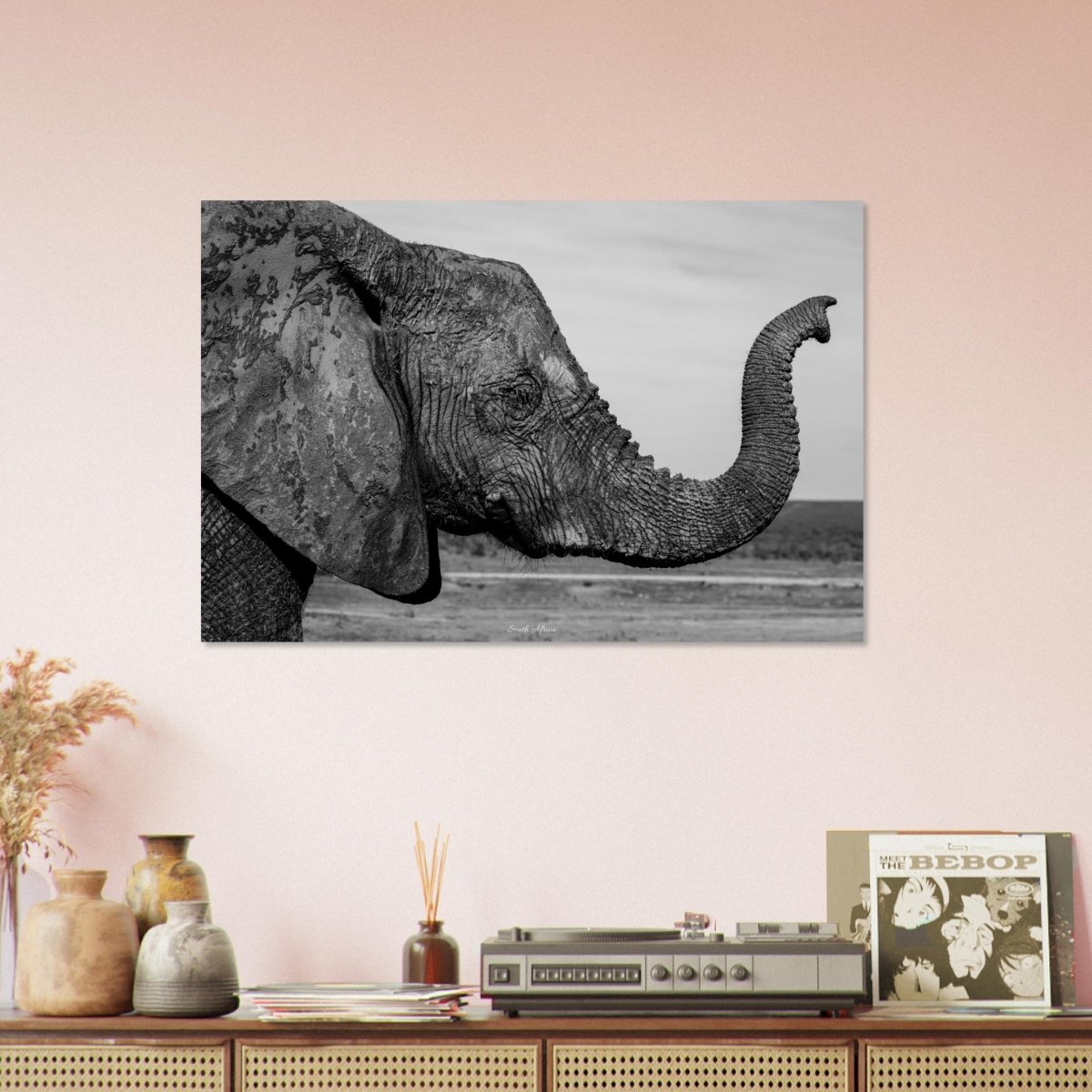 30x45 cm / 12x18″ Intense monochrome Elephant Portrait by Picture This