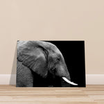 30x45 cm / 12x18″ Premium Matte Paper Poster Black & White Elephant portrait by Picture This