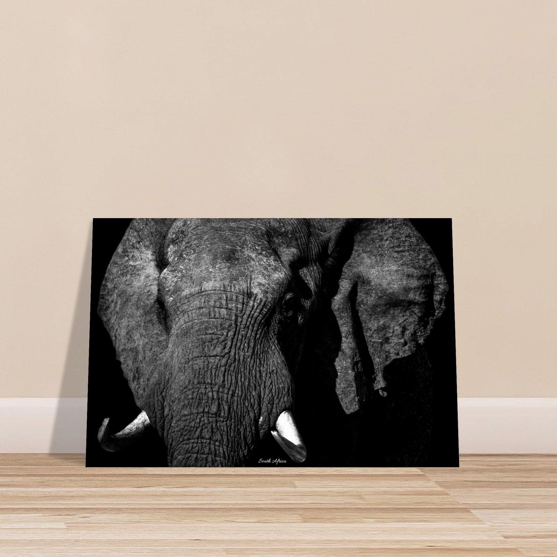 40x60 cm / 16x24″ Premium Matte Paper Poster Closeup Elephant Portrait by Picture This