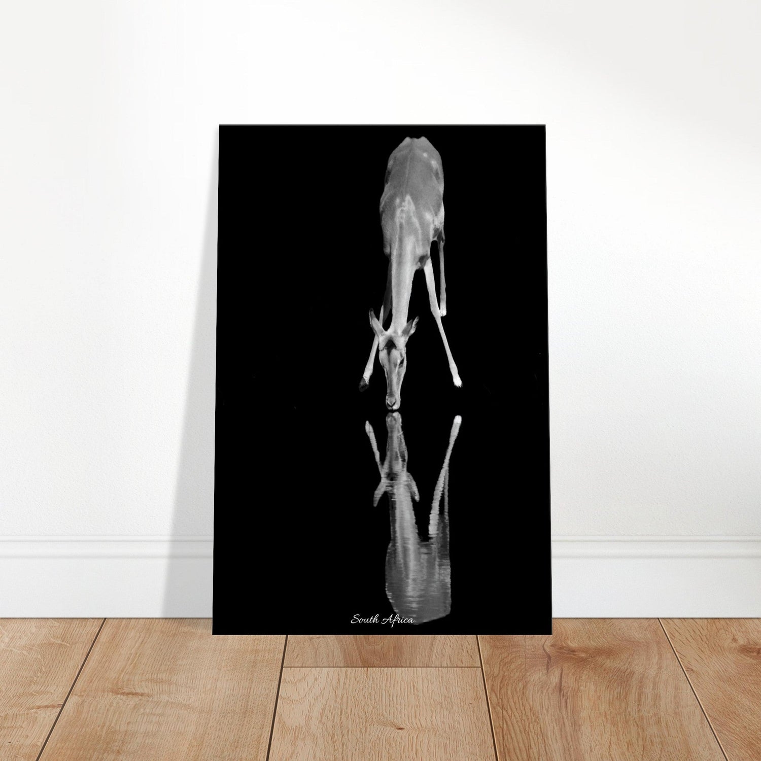 50x75 cm / 20x30″ Canvas Deer at the watering hole by Picture This